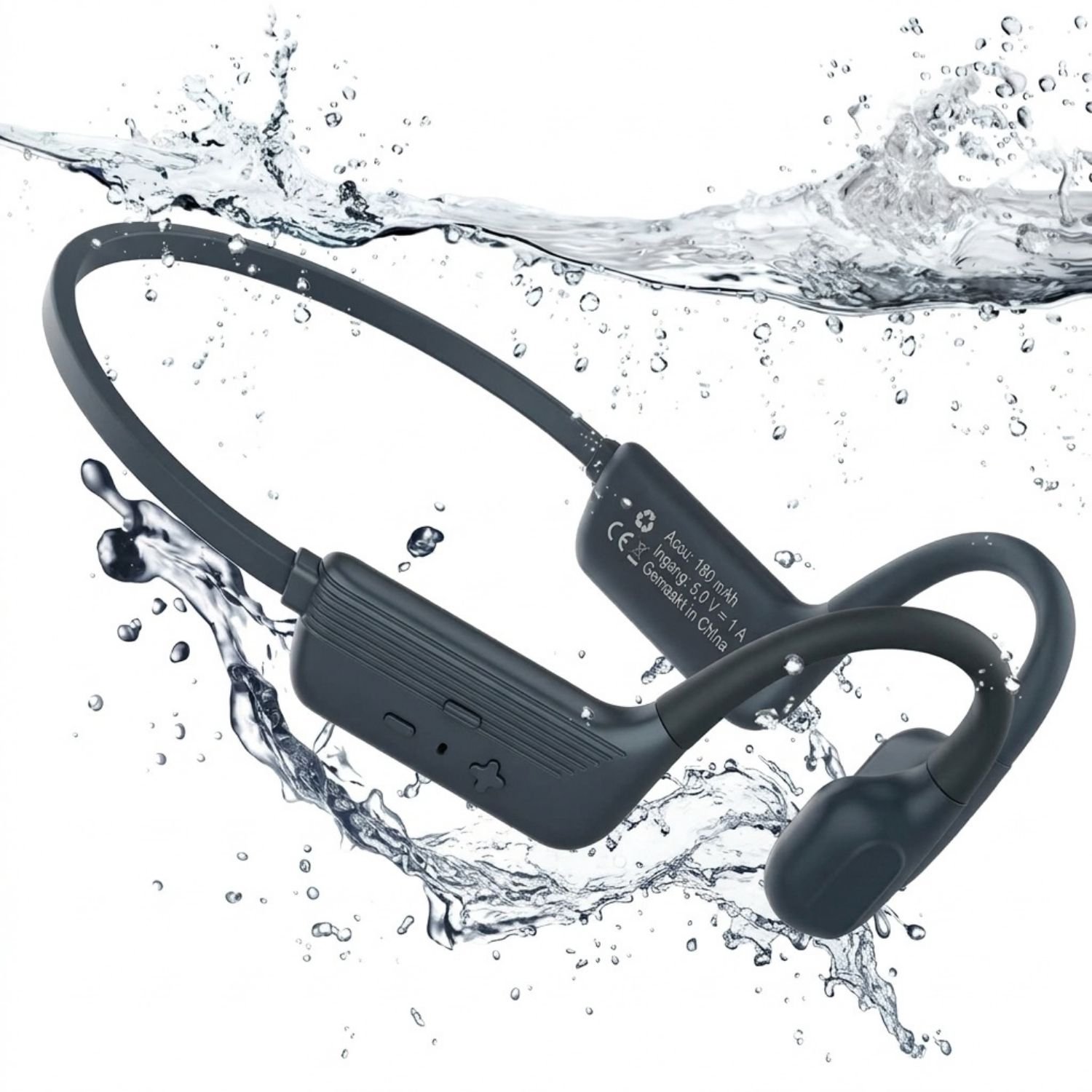 Bone Conduction Headphone - Sporthoofdtelefoon Draadloos - Sport Oordopjes-Grijs