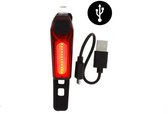 Fietslamp rood USB oplaadbaar