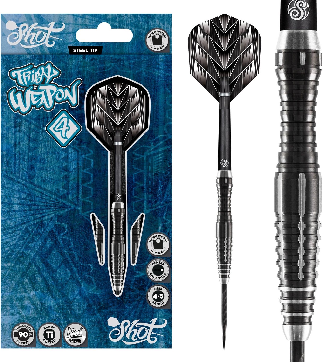 ! Tribal Weapon 4 Darts van Wolfraam 90%