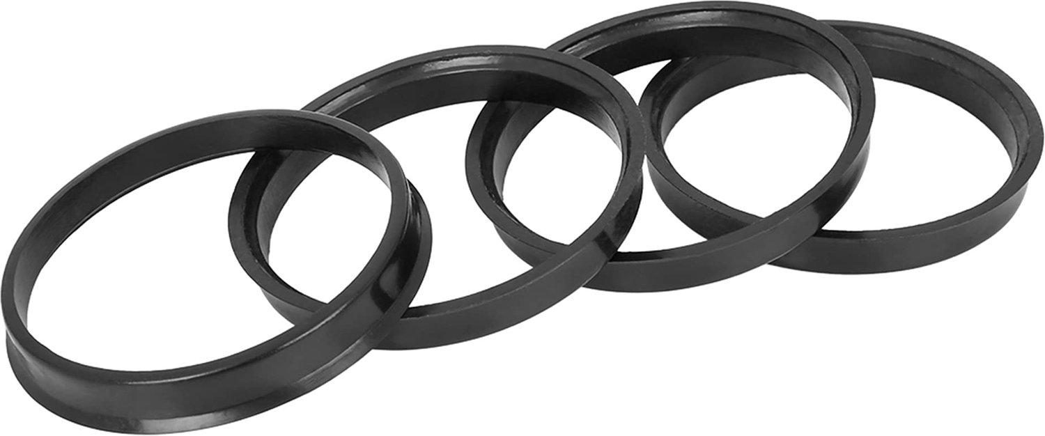 Set van 4 Plastic Wiel Hubs Centreer Ringen 72.6 - 67.1 mm Zwart