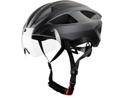 VINZ Furka Fietshelm met Vizier - Twee Magnetische Vizieren inbegrepen - E-bike Helm - Fatbike Helm - EN1078 - Dames & Heren - Mat Zwart