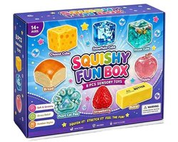 Squishies Set 8 Stuks – Squishy Speelgoed Anti Stress – Zacht Knijp Speelgoed voor Kinderen – Fidget Toys Traag Terugkom