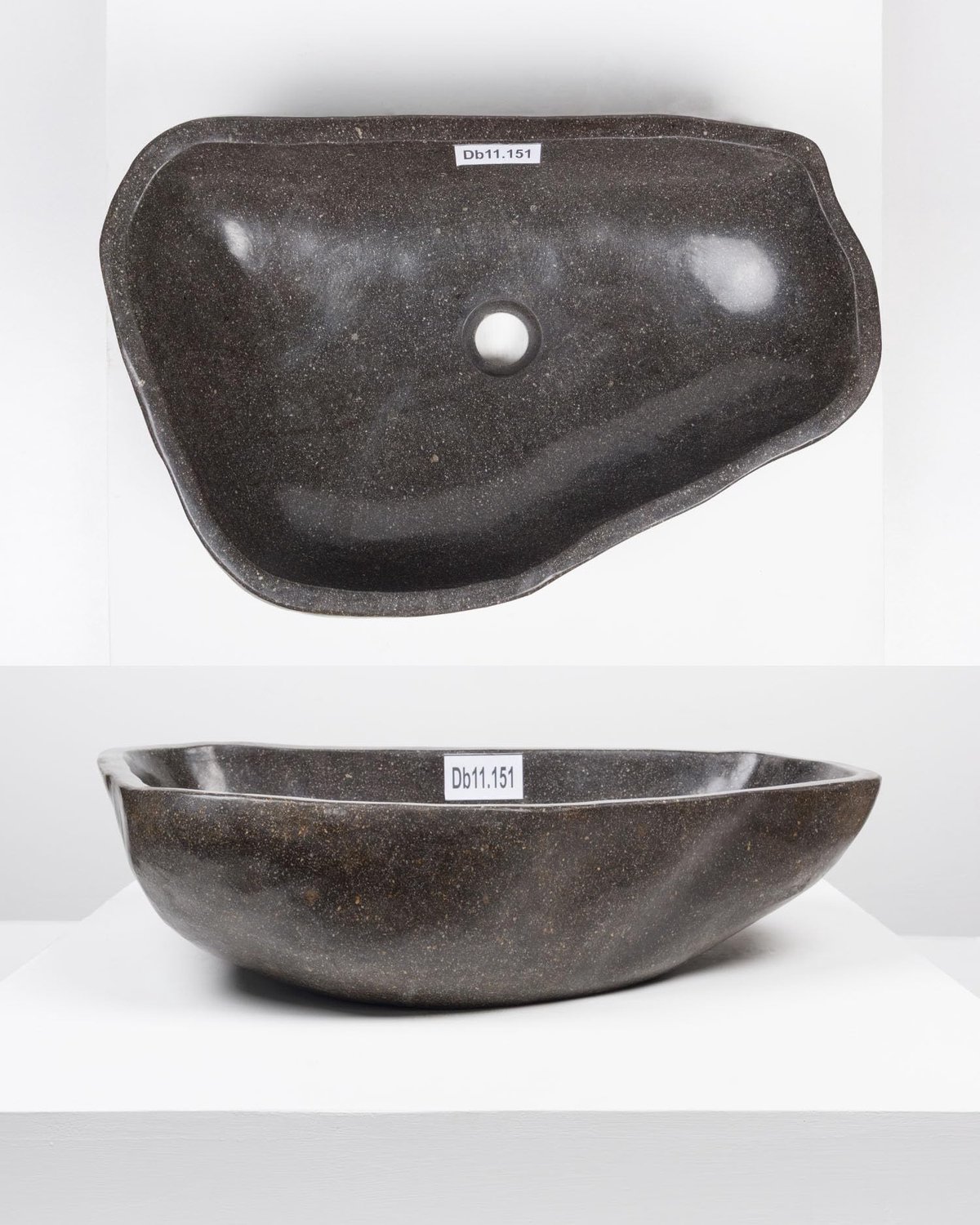 Natuursteen Wastafel - Gepolijst Grijs 60 cm