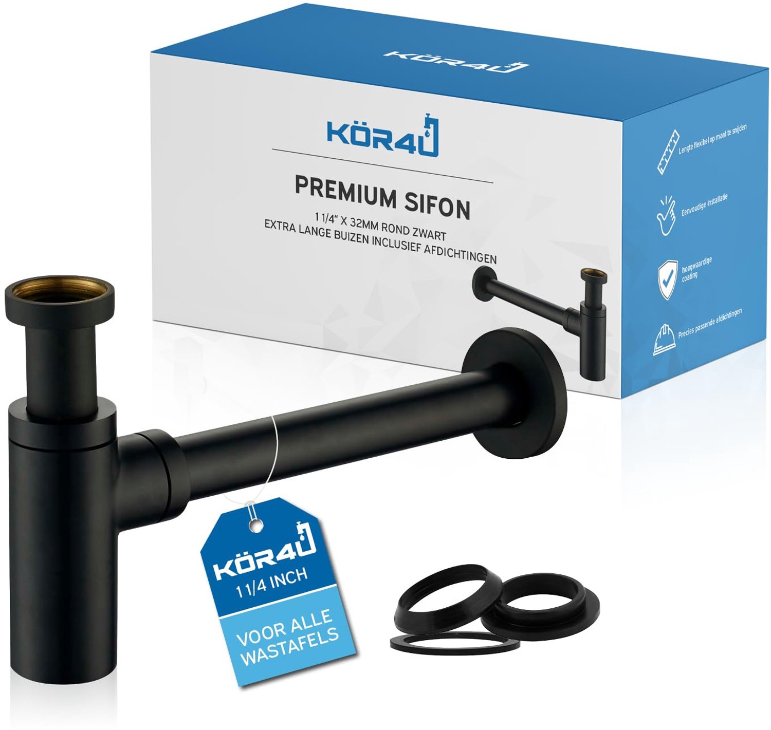 Premium Design Siphon met Odour Closure en Langere Buis