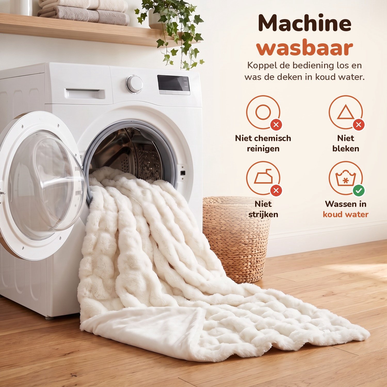 Lopoleis Elektrische Deken – XXL 180x150 cm – 6 Warmtestanden – Verwarmingsdeken – Bovendeken & Warmtedeken – Omslagdeken & Knuffeldeken – Bubbel Faux Fur – Wit – foto 6