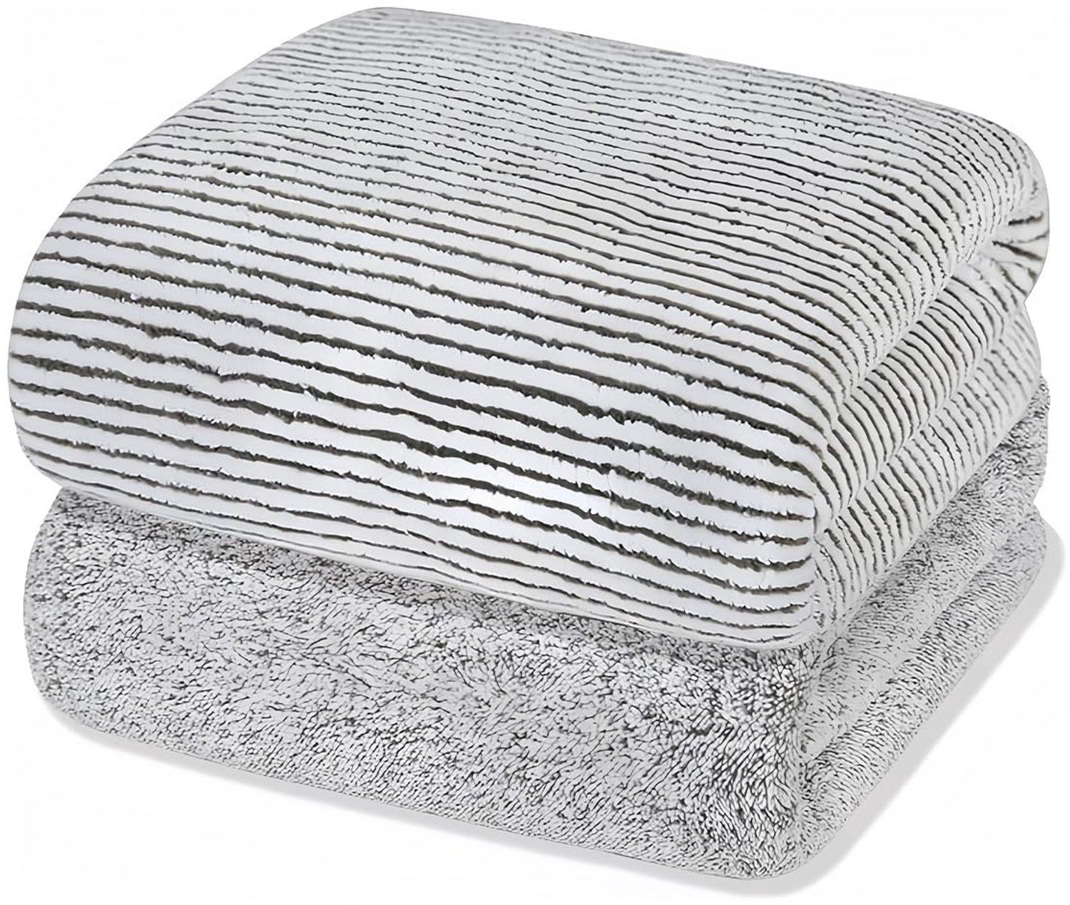 2-pack Grote Badhanddoeken - Sneldrogend Microfiber - Grijs
