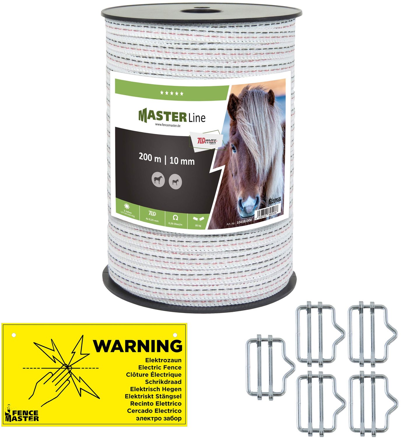 Wilgenhekband 10 mm - Weerstand 0,26 ohm/m - Inclusief Waarschuwingsbord