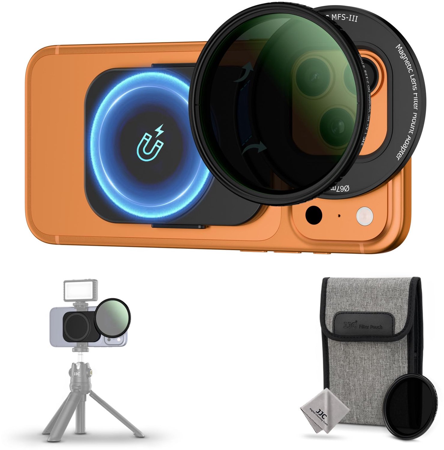 67mm ND Filter Adapter voor iPhone met Variabele ND Filter