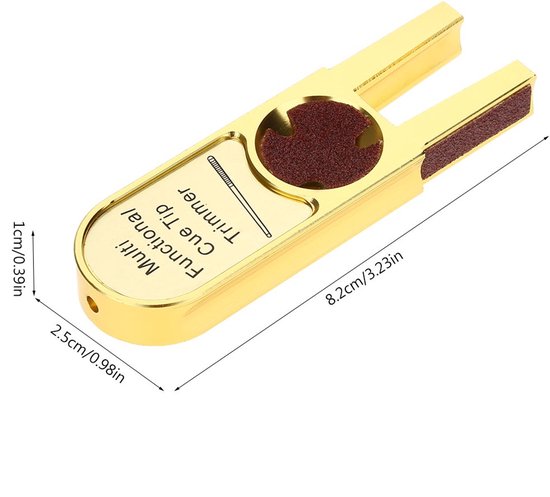 Snooker Pool Cue Tip Shaper - Multifunctionele Trimmer Tool - Sturdy en Duurzaam - Billiard Cue Tip Accessoire - Voor Snooker en Pool - U... — afbeelding 4