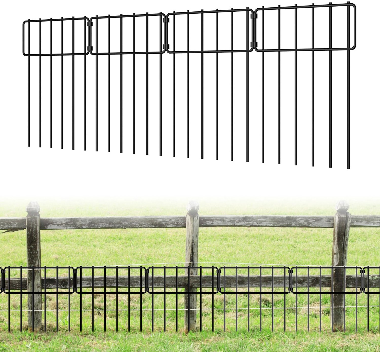 Decoratieve Tuinfence, Set van 10 Delen voor Dierenbeveiliging