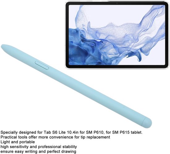 Stylus voor Tab S6 Lite - Precisie Styluspen - Zeer Gevoelig - Blauw - Duurzaam en Nauwkeurig - Geschikt voor SMP610 en SMP615 — afbeelding 2