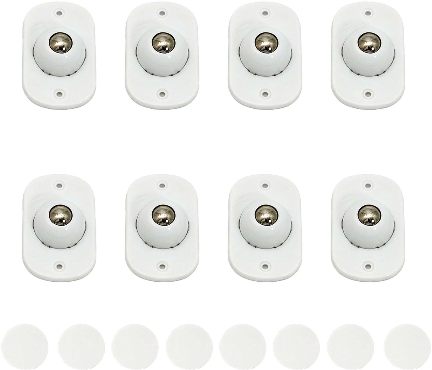 Set van 8 Zelfklevende Mini Kogelwielen, 360° Draaibaar