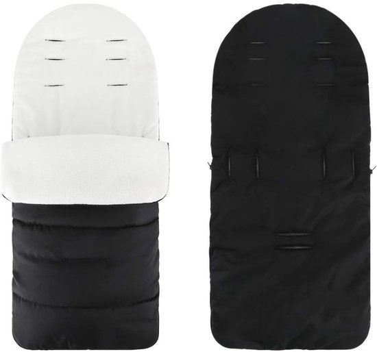 Voetenzak Buggy - Kinderwagen Wiegdeken - Universeel - Wit,Blauw en Zwart — afbeelding 4