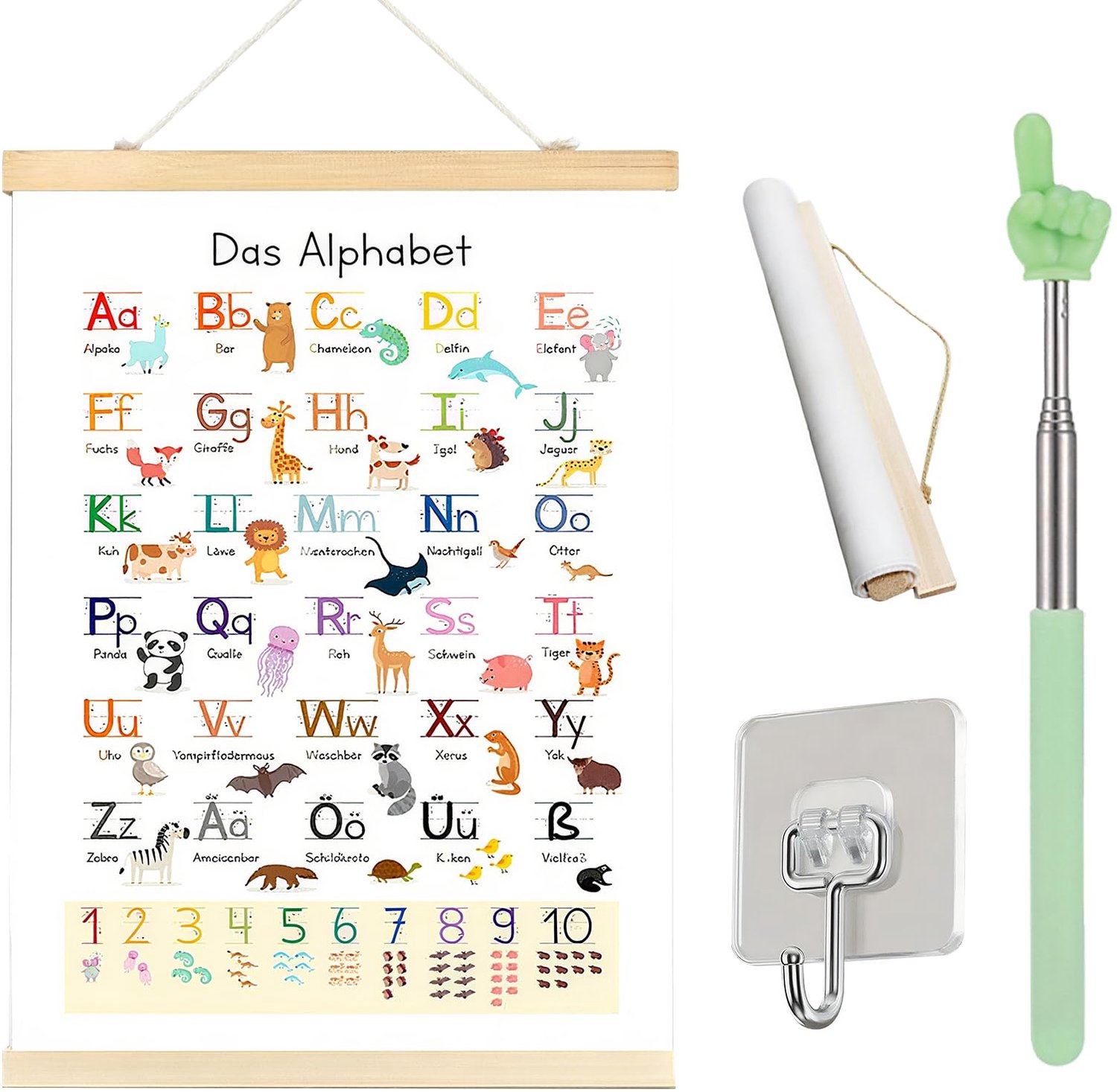 ABC Poster met Letters en Cijfers voor Kinderen
