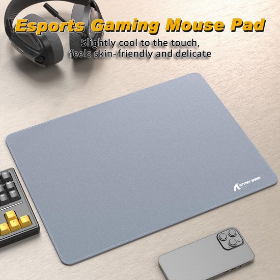 Gaming Mouse Pad met Waterbestendige Coating en Non-slip Basis 405x305mm - Grijs — afbeelding 5
