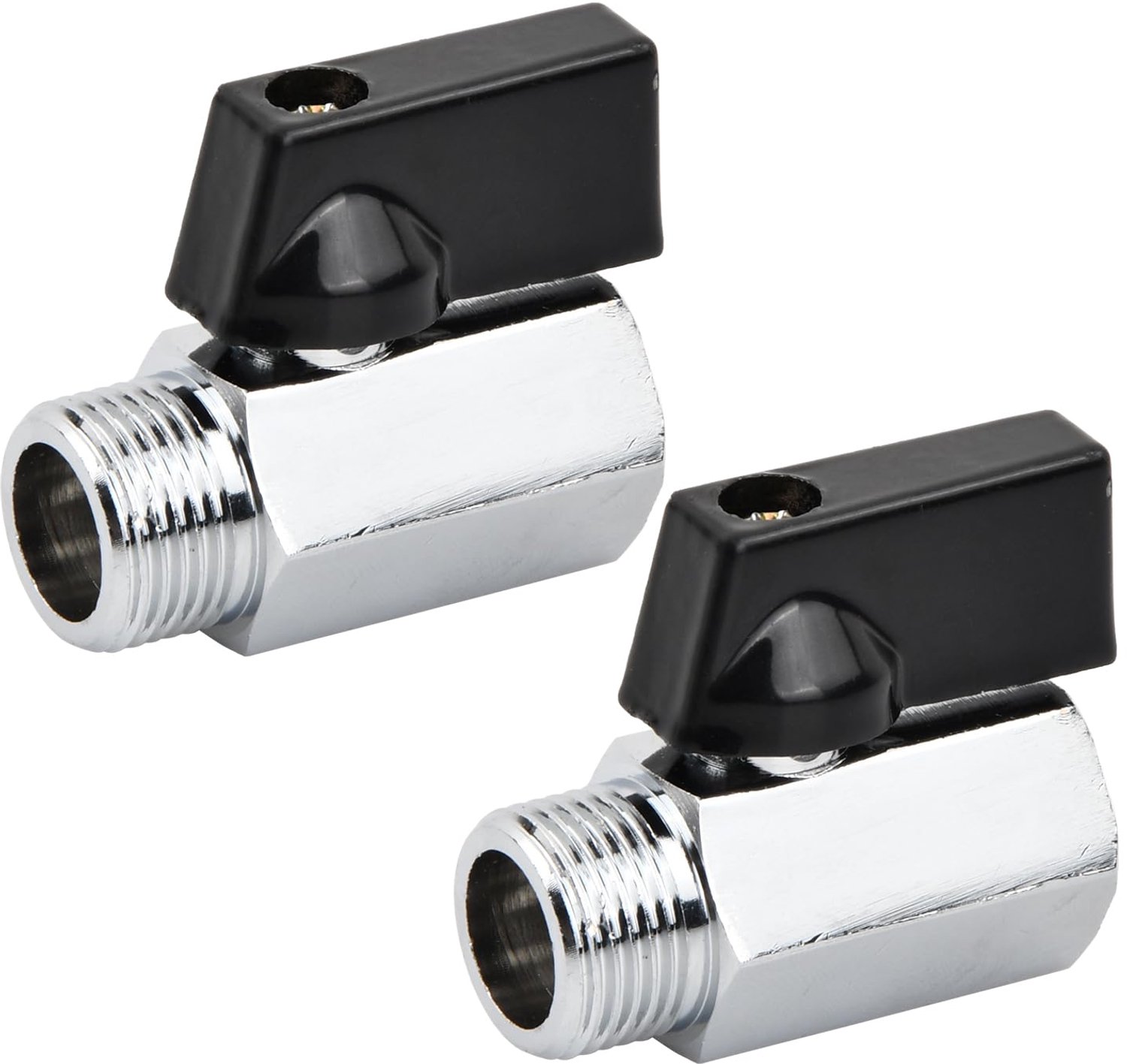 Mini Messing Kogelklep Set - 2 Stuks 3/8 Inch