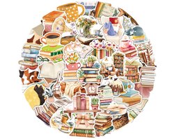 Set van 50 Aesthetic Stickers voor Journaling en Scrapbooking