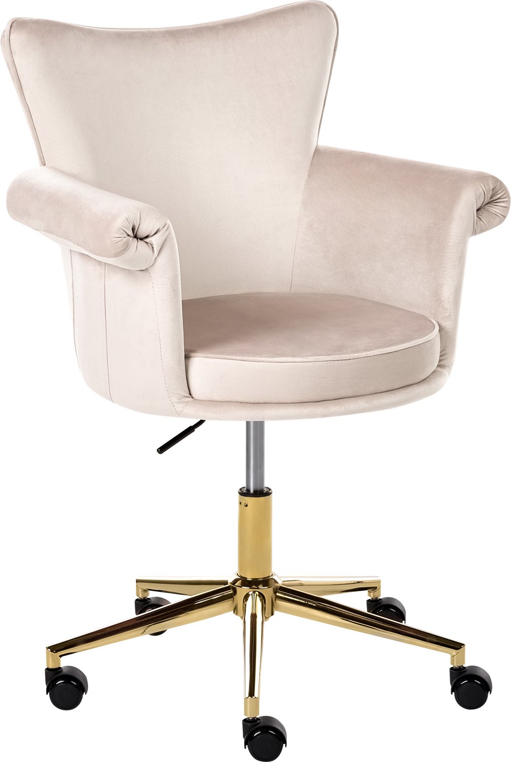 Beliani VELENCIA - Bureaustoel - Beige - Fluweel