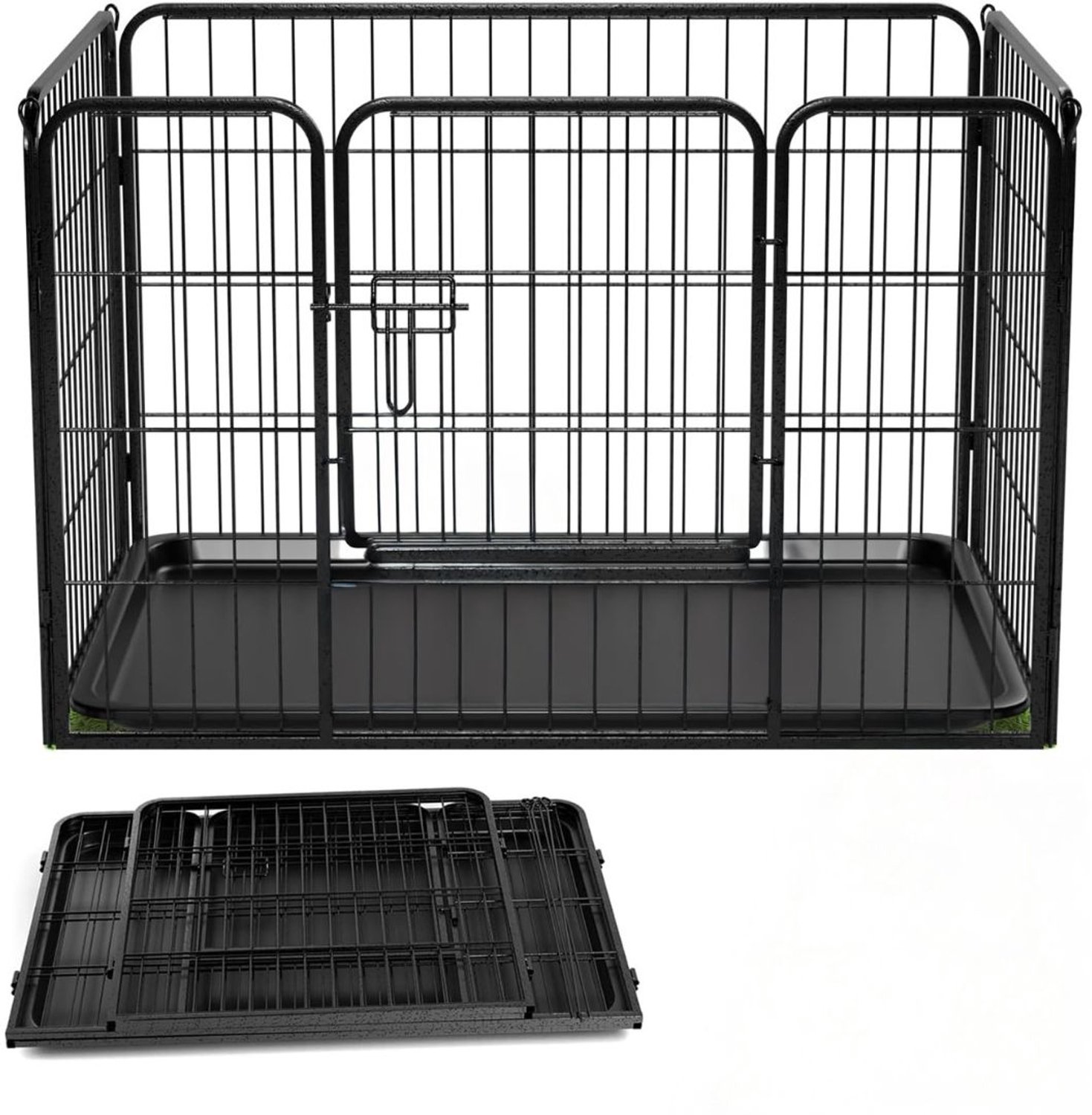 Puppyren - Hondenren - Hondenbench - Zwart