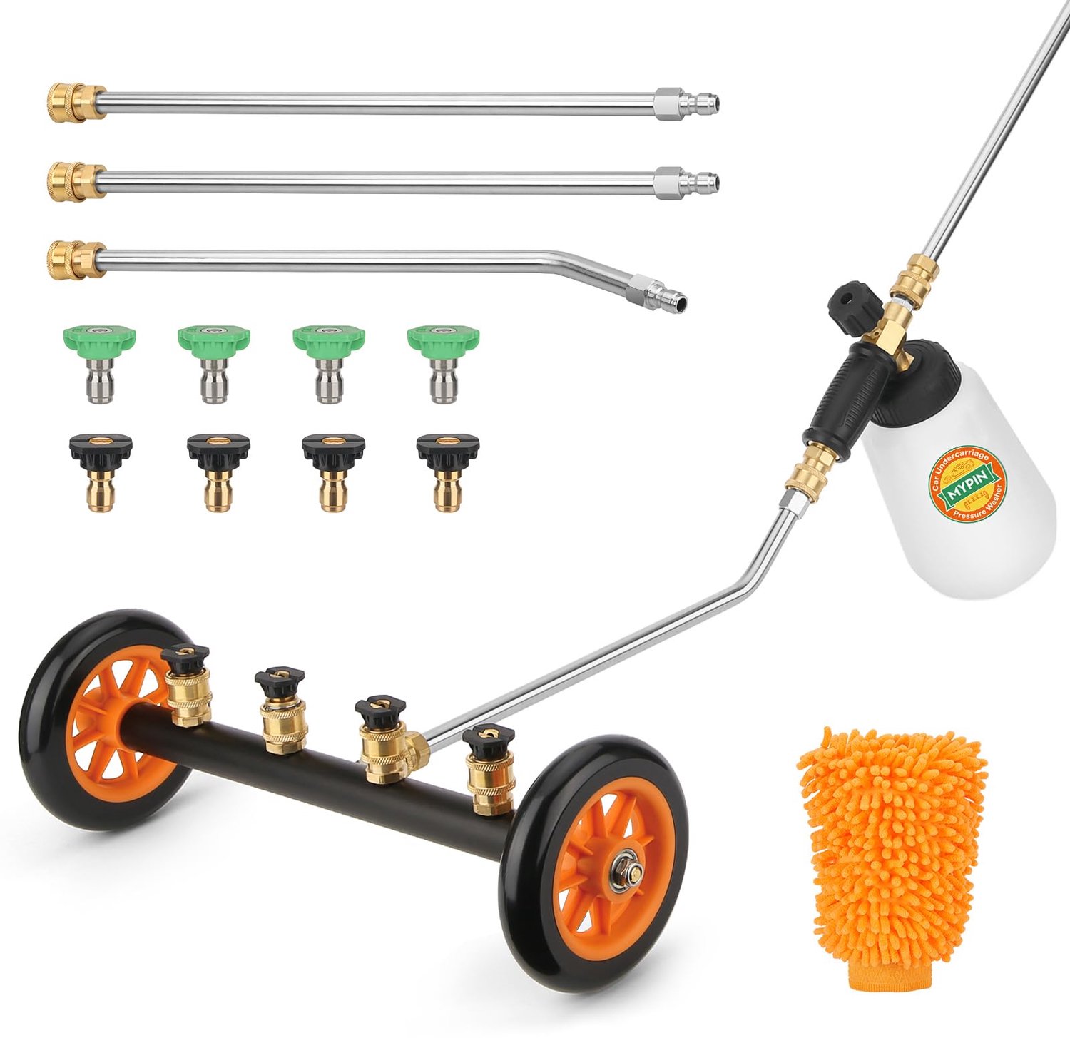 2-in-1 Hoogdrukreiniger met Waterbezem en Foam Cannon