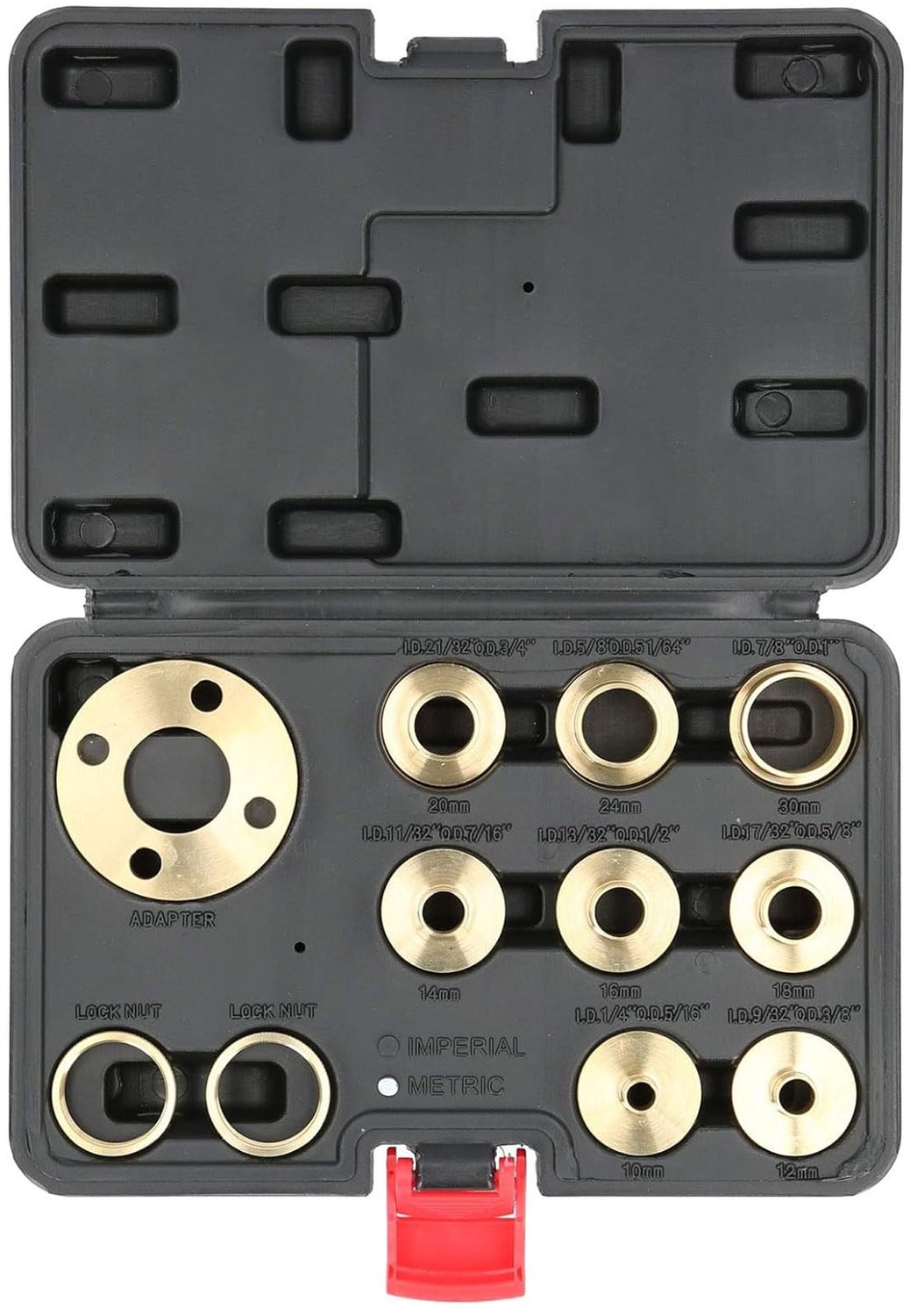 Set van 11 Messing Router Template Bushing Guides