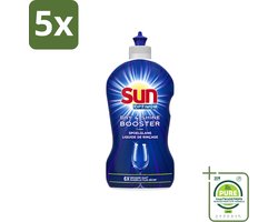 5 x Sun - Shine & Dry Booster - Spoelglans - 450 ml - Grootverpakking - Vaatwasstrips - Spoelglans - Vaatwasmachine - Snellere Droging - Glanzend Vaat - Streeploos Vaat