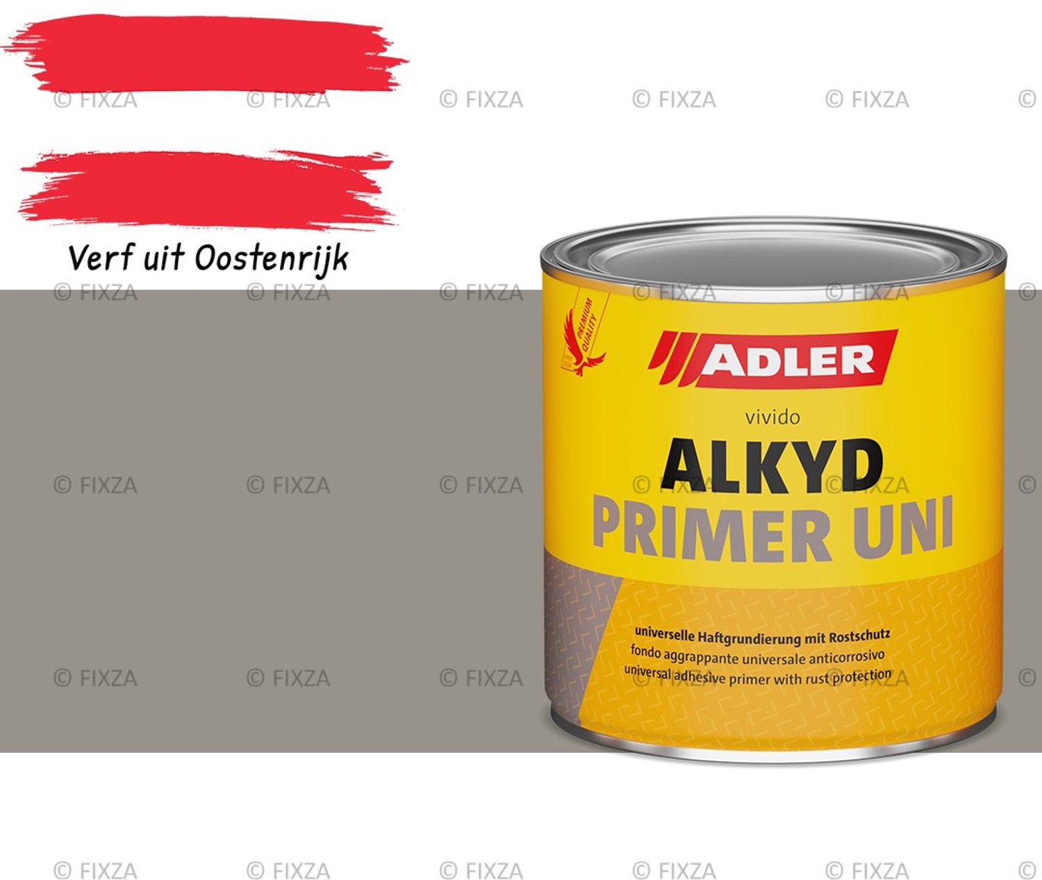 ADLER Alkyd Primer Uni – steengrijs – 375 ml – 1K Hechtprimer & Roestwerende Metaalgrondverf voor IJzer, Staal, Zink, Aluminium & Kunststoffen – Sneldrogend – Binnen/Buiten