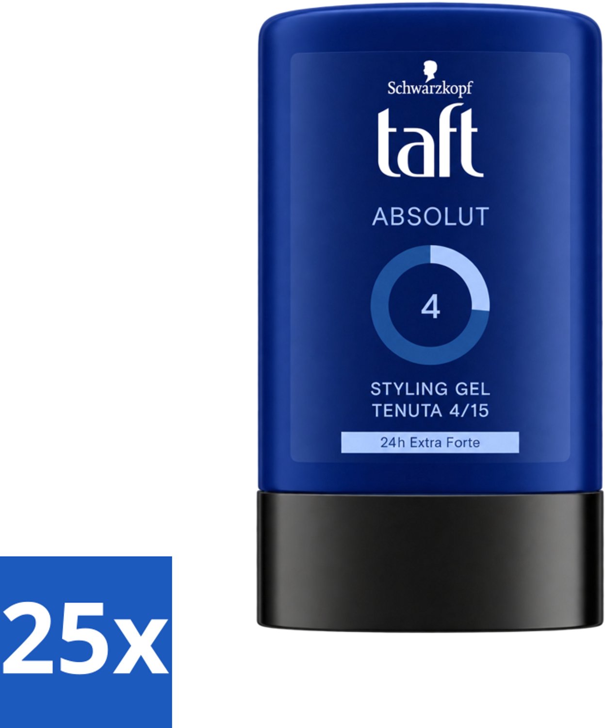 25 x Schwarzkopf - Taft - Absolut Haargel - Mannen - Langdurige Hold - 300 ml - Voordeelverpakking - 25 stuks