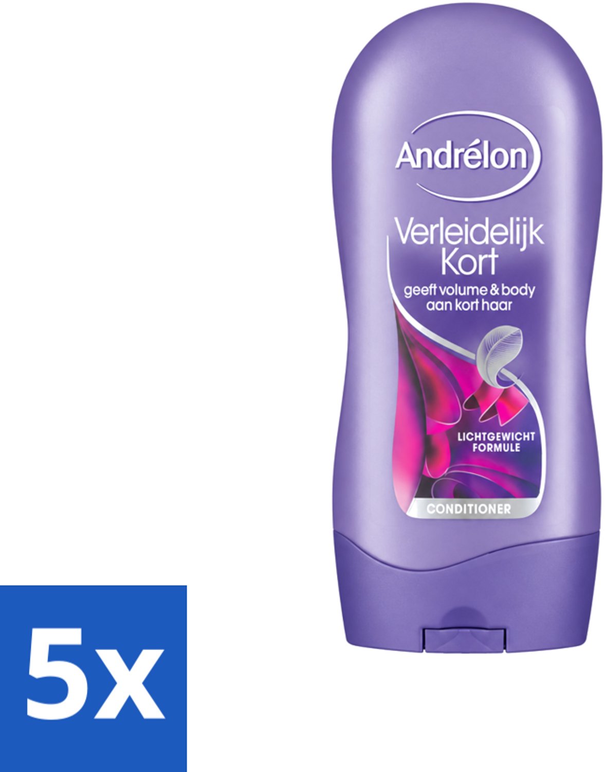 5 x Andrélon - Verleidelijk Kort - Conditioner - Voor Kort Haar - 300 ml - Voordeelverpakking - 5 stuks