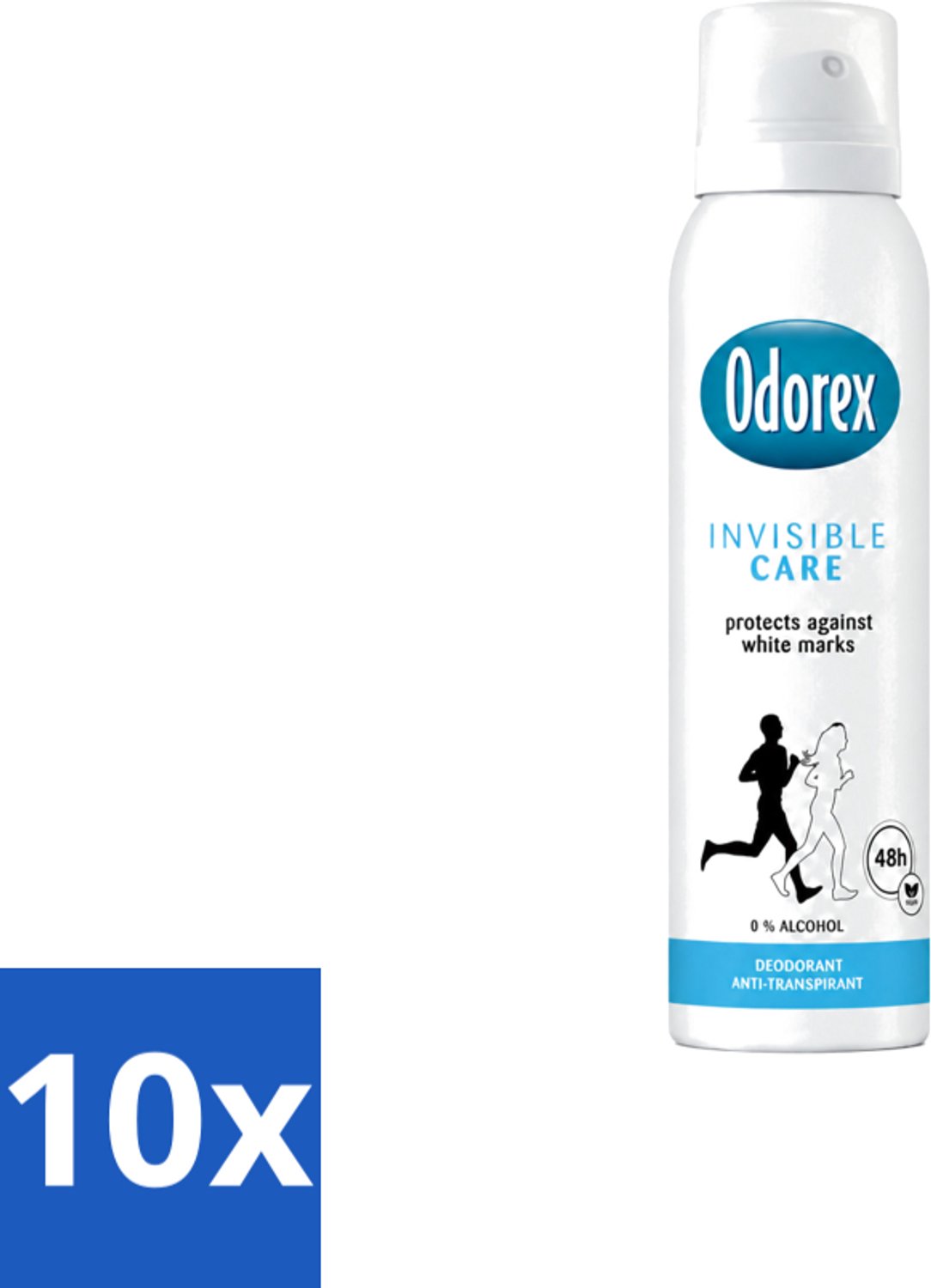 10 x Odorex - Deodorant Spray - Invisible Care - Onzichtbare Bescherming - 150 ml - Voordeelverpakking - 10 stuks