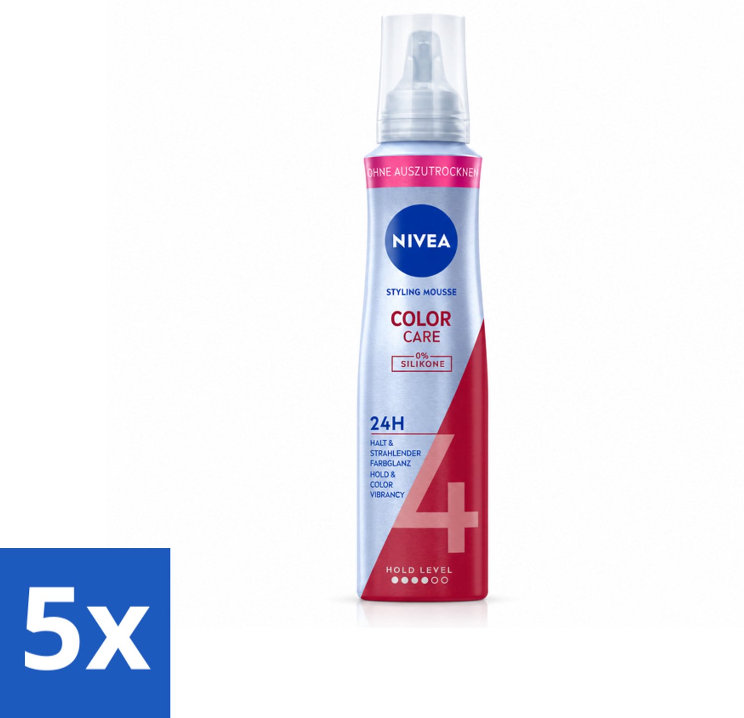 5 x NIVEA – Haarmousse – Color Care & Protect – 150 ml - Voordeelverpakking - 5 stuks