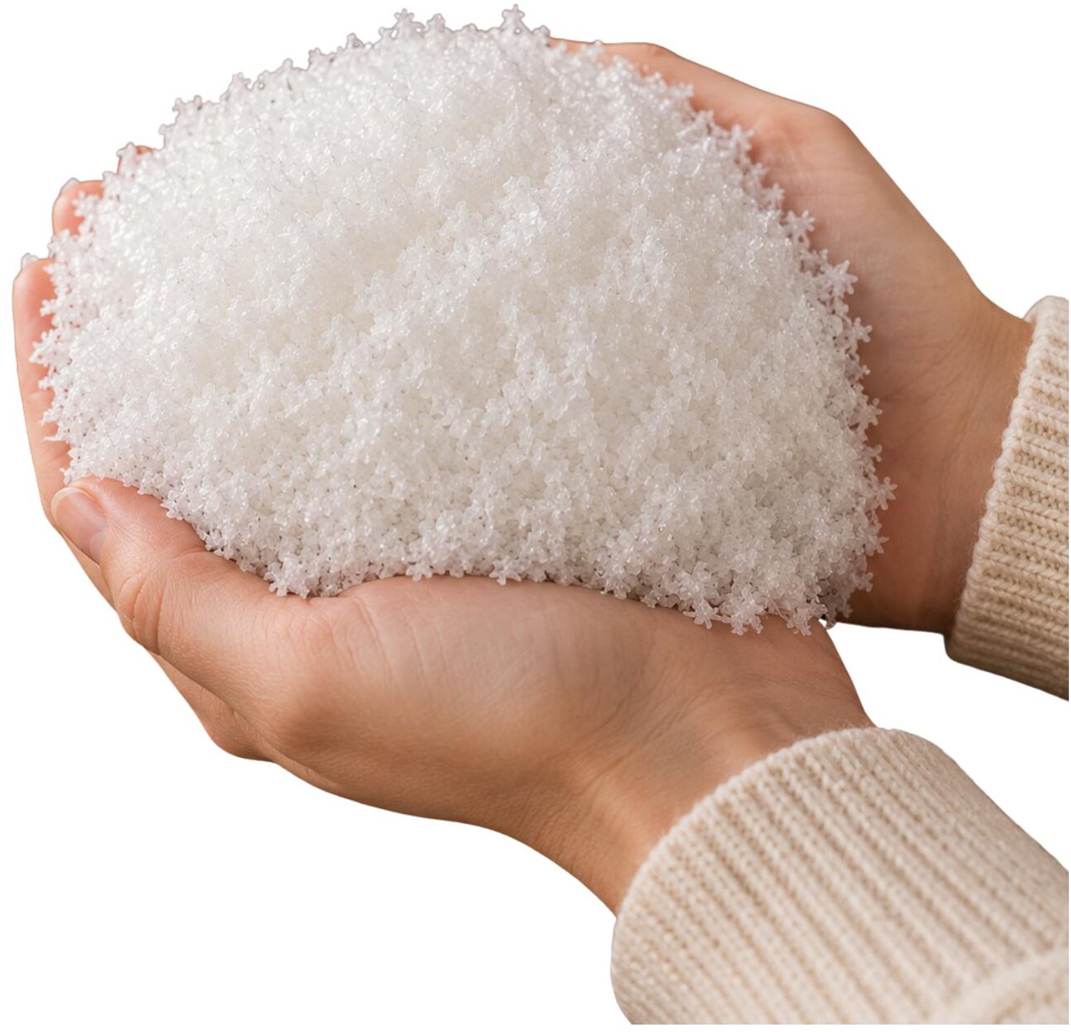 Decoris Kunstsneeuw - wit - 8 liter - Mais sneeuw - decoratie sneeuw