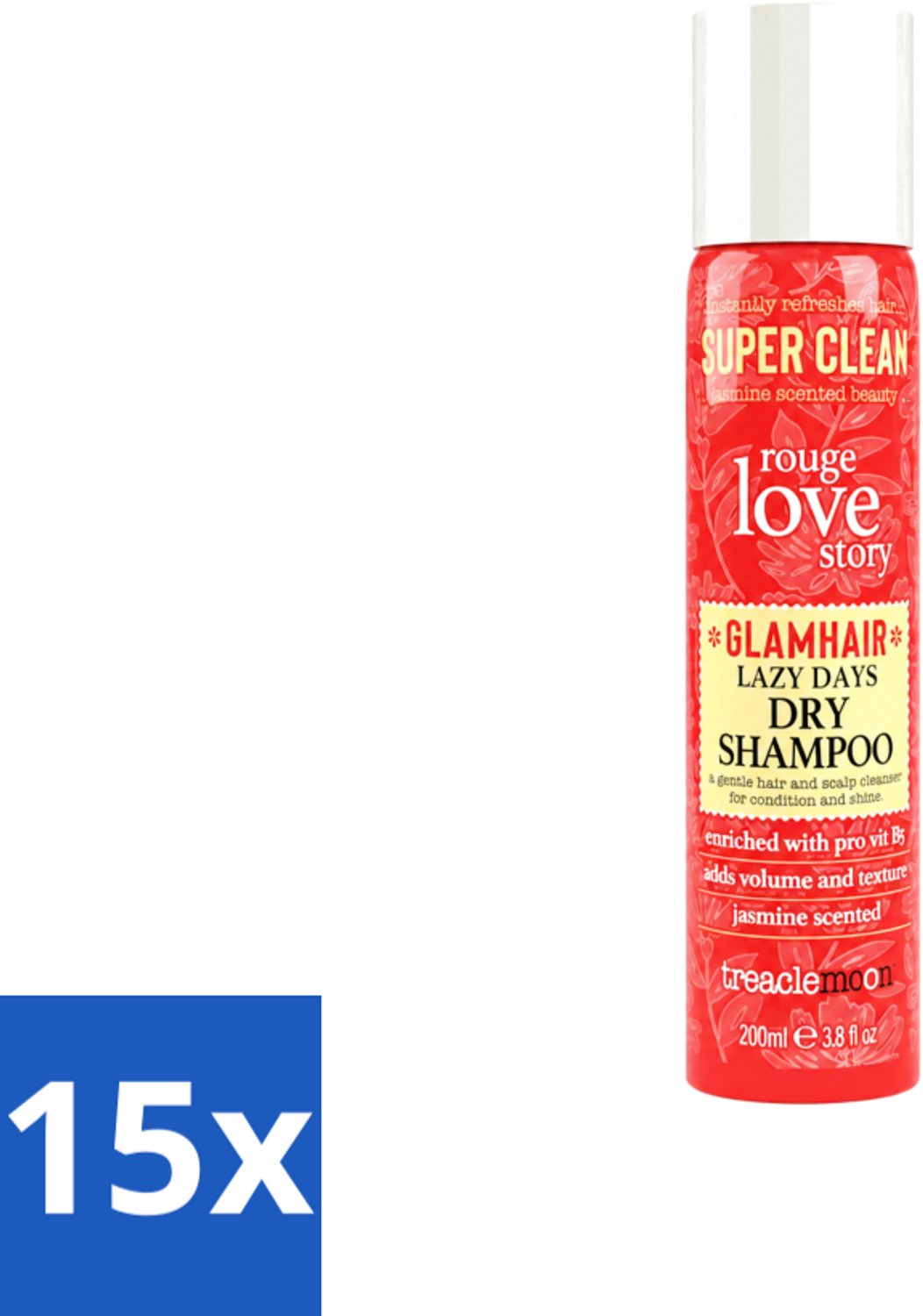 15 x Treaclemoon – Droogshampoo – Rouge Love – 200 ml - Voordeelverpakking - 15 stuks