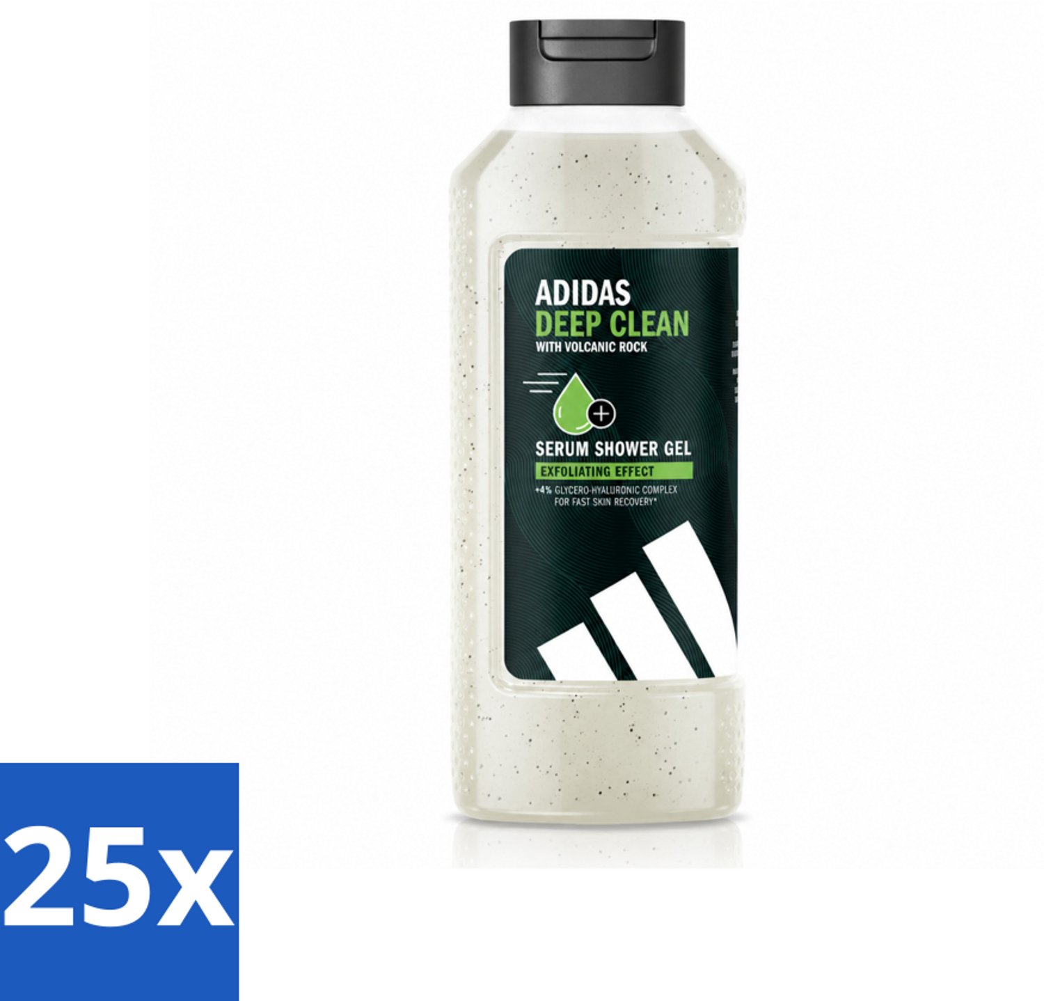 25 x Adidas – Douchegel – Active Skin & Mind Deep Clean – 400 ml - Voordeelverpakking - 25 stuks