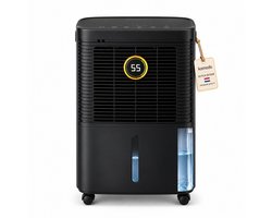 Komodo Luchtontvochtiger - 16L Per Dag - Slaapkamer, Badkamer, Huis & Kelder - Dehumidifier - Was-droog Functie - Voorkomt Schimmel - Komodo