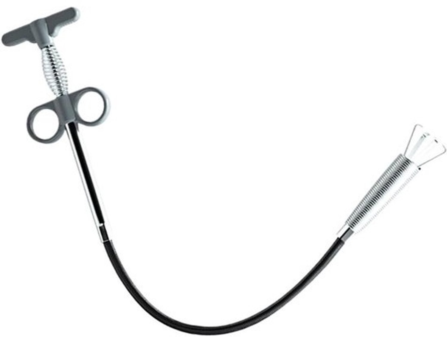 Rioolontstopper met flexibele slang - 60/90/160mm - Voor afvoer- en gootreiniging - Grijs, 90 cm