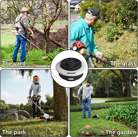 2 stuks maaikop voor Stihl Autocut C26-2, draadkop vervangstukken motormaaier Geschikt voor Stihl FS voor FS56 FS55 FS80 FS85 FS85 FS91 FS90R FS90 FS94 Stihl grasmaaiers toebehoren — afbeelding 5