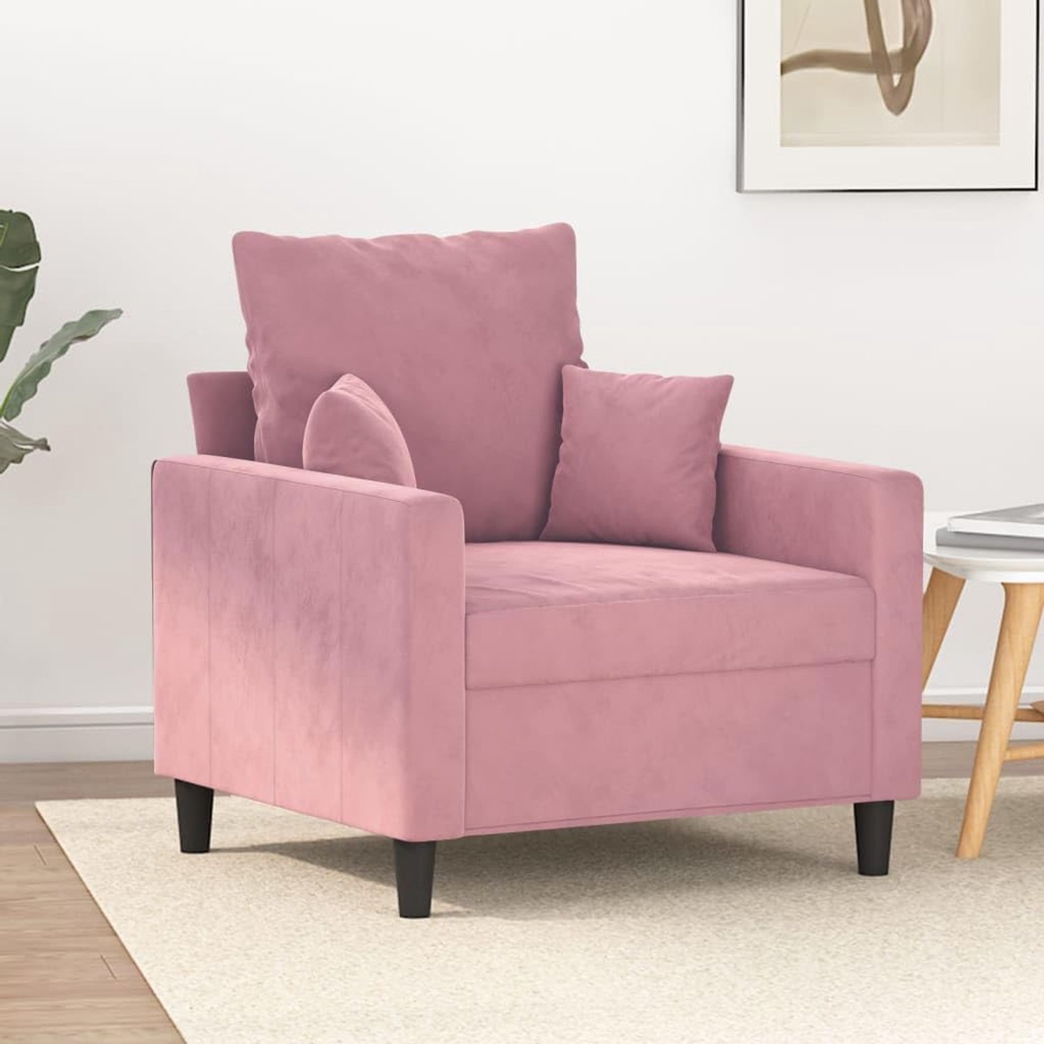Roze Slaapkamerbanken Kantoor Banken voor Hotel 60 cm Fluweel