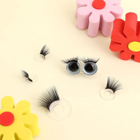 20 Stuks Poppenwimpers, 5 Maten Veiligheidswimpers Poppenwimpers om te Haken Oogmake-up & Knutselspullen voor Amigurumi Knuffels Pop Pluchen Speelgoed Accessoires — afbeelding 4