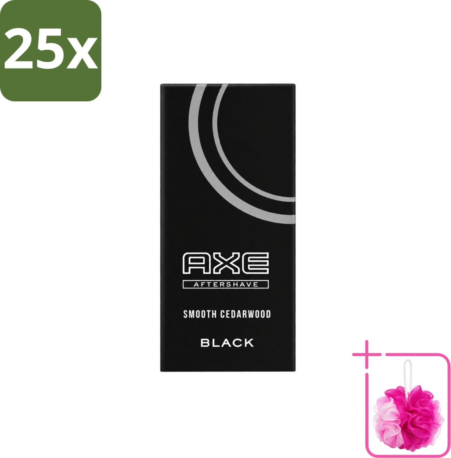 25 x Axe – Aftershave – Black – 100 ml - Bulkverpakking - Aftershave - Douchemop - Huidverzorging