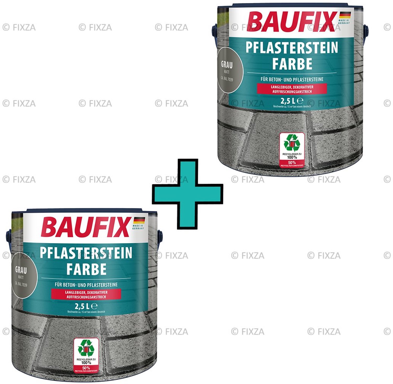BAUFIX Impregnerende Tuintegel verf grijs Voordeelverpakking 15 m²