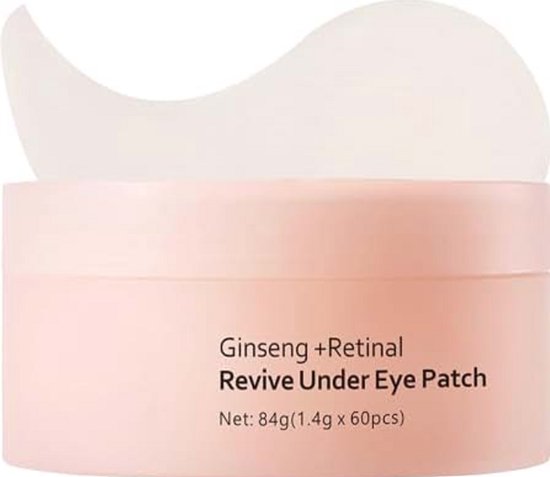 Roze potje Ginseng + Retinal Revive oogpatches, 84g met 60 stuks.