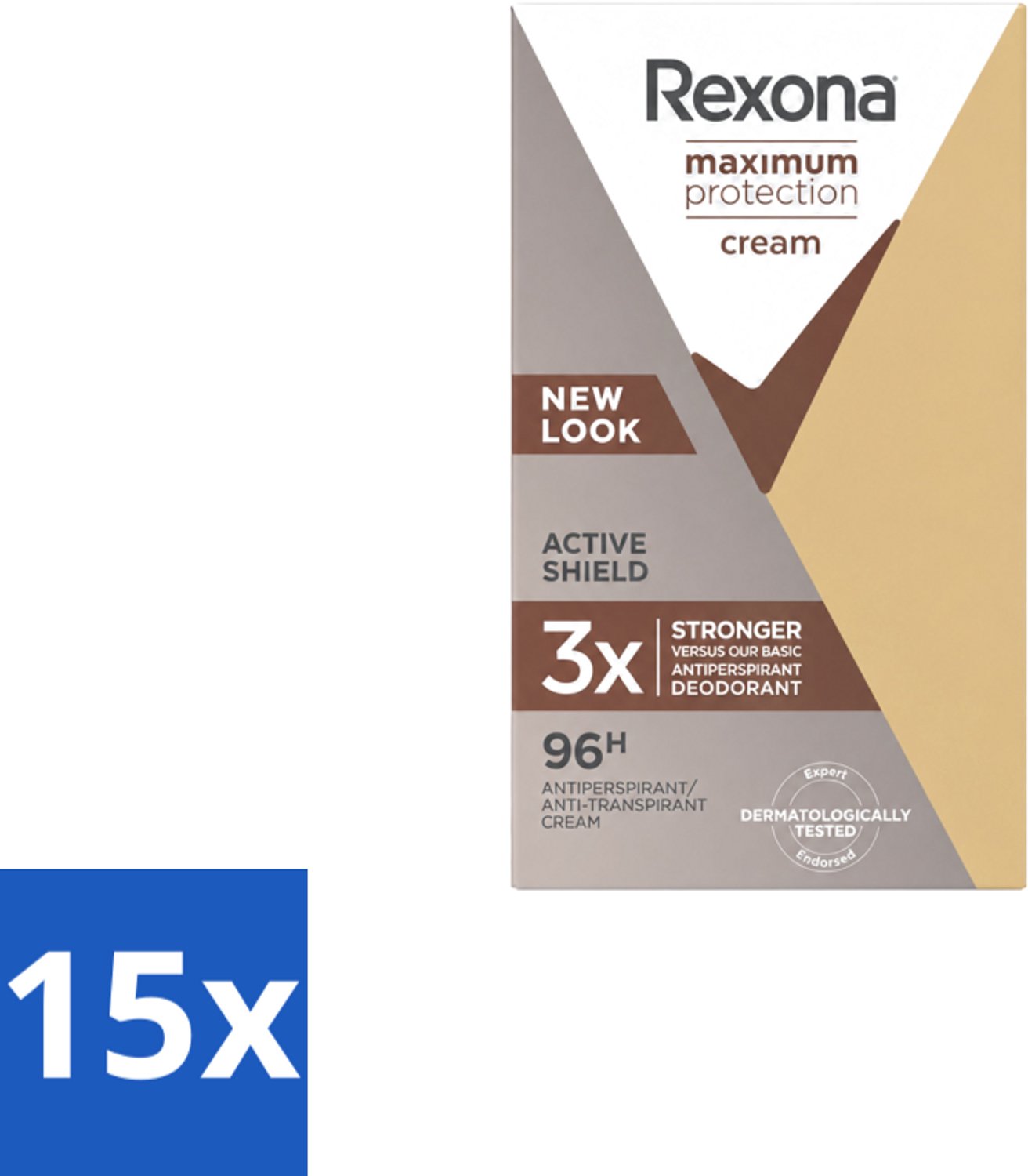 15 x Rexona – Anti-Transpirant Stick – Maximum Protection – 45 ml - Voordeelverpakking - 15 stuks