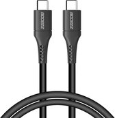 Accezz Kabel - USB C naar USB C Kabel - 1 meter - Snellader 60W - USB C Oplader Kabel - Zwart