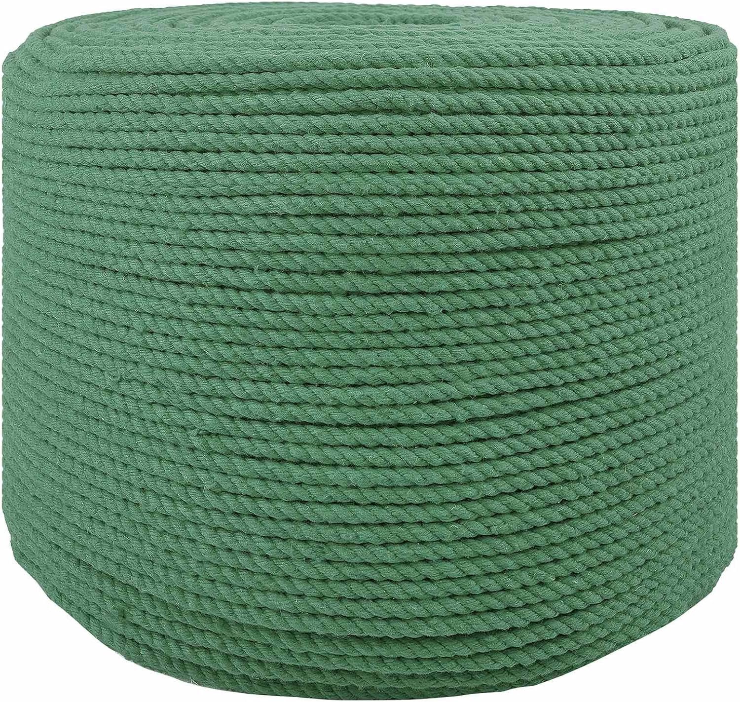 Touw 500 m lang 6 mm dik gevlochten touw groen