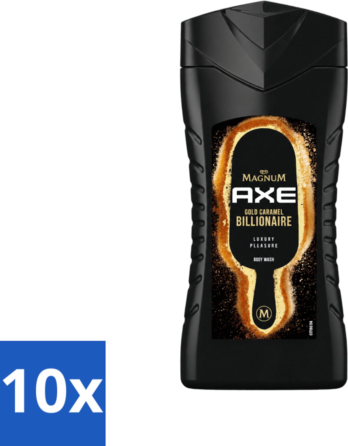 10 x Axe X Magnum - Douchegel - Gold Caramel Billionaire - 250 ml - Voordeelverpakking - 10 stuks