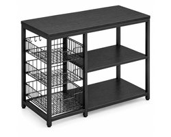 Keukenplanken - Stevig Opbergrek Magnetron - Fruit - Groente standaard voor Thuis Keuken Woonkamer - keukeneiland - Keuken kast - Keuken Organizer - Keuken Werkblad - Magnetronkast - Keukenkast