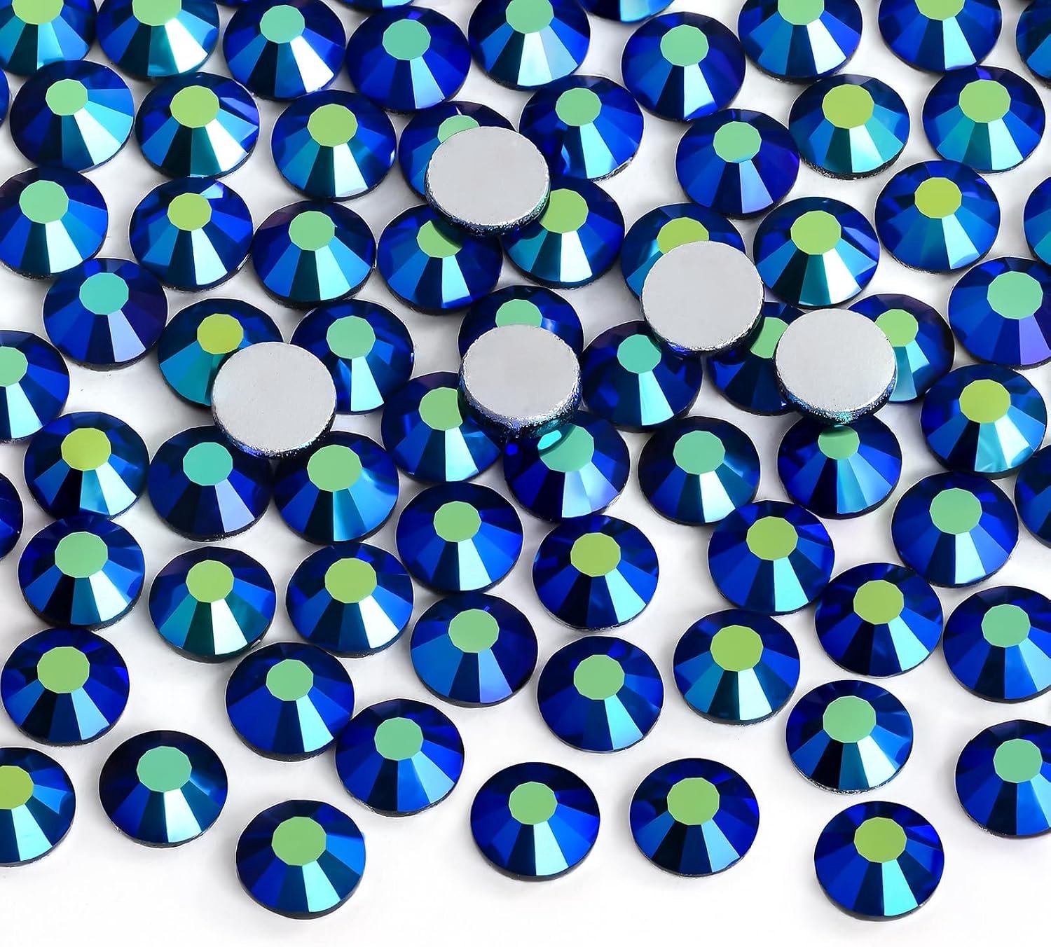 Platte achterkant strass niet-hotfix glazen edelstenen voor nail art, kleding, telefoonhoesjes, schoenen en doe-het-zelf ambachten 4,0 mm, SS16/1440 stuks, Jet AB
