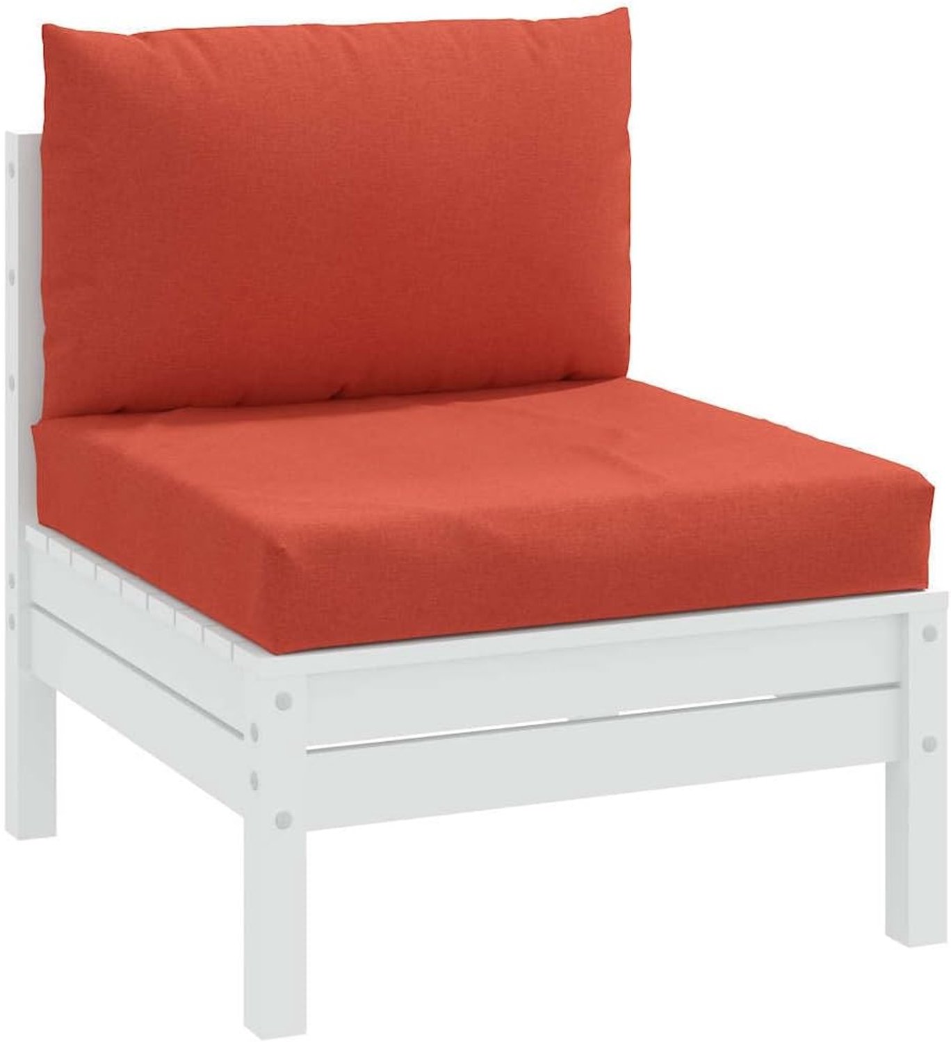 2-delig. Melange Rood Stof Outdoor Kussen Tuinkussen Sofakussen Zitkussen Kruk Kussen Decoratief Kussen Polyester UV-bestendig Scheurvast Holle vezel-schuimvezel