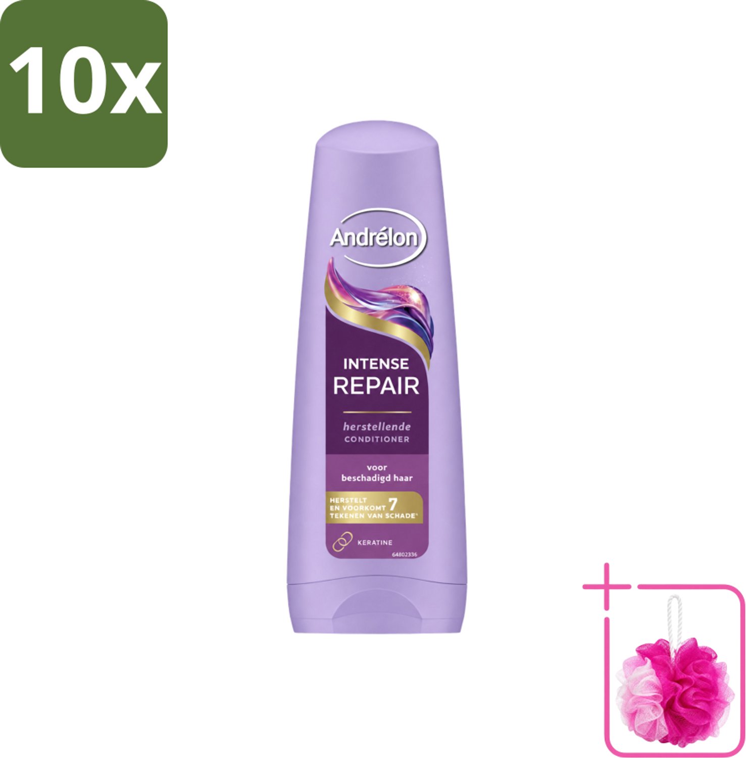 10 x Andrélon – Conditioner – Intense Repair – 200 ml - Bulkverpakking - Haar herstellen - Douchemop - Haar beschermen